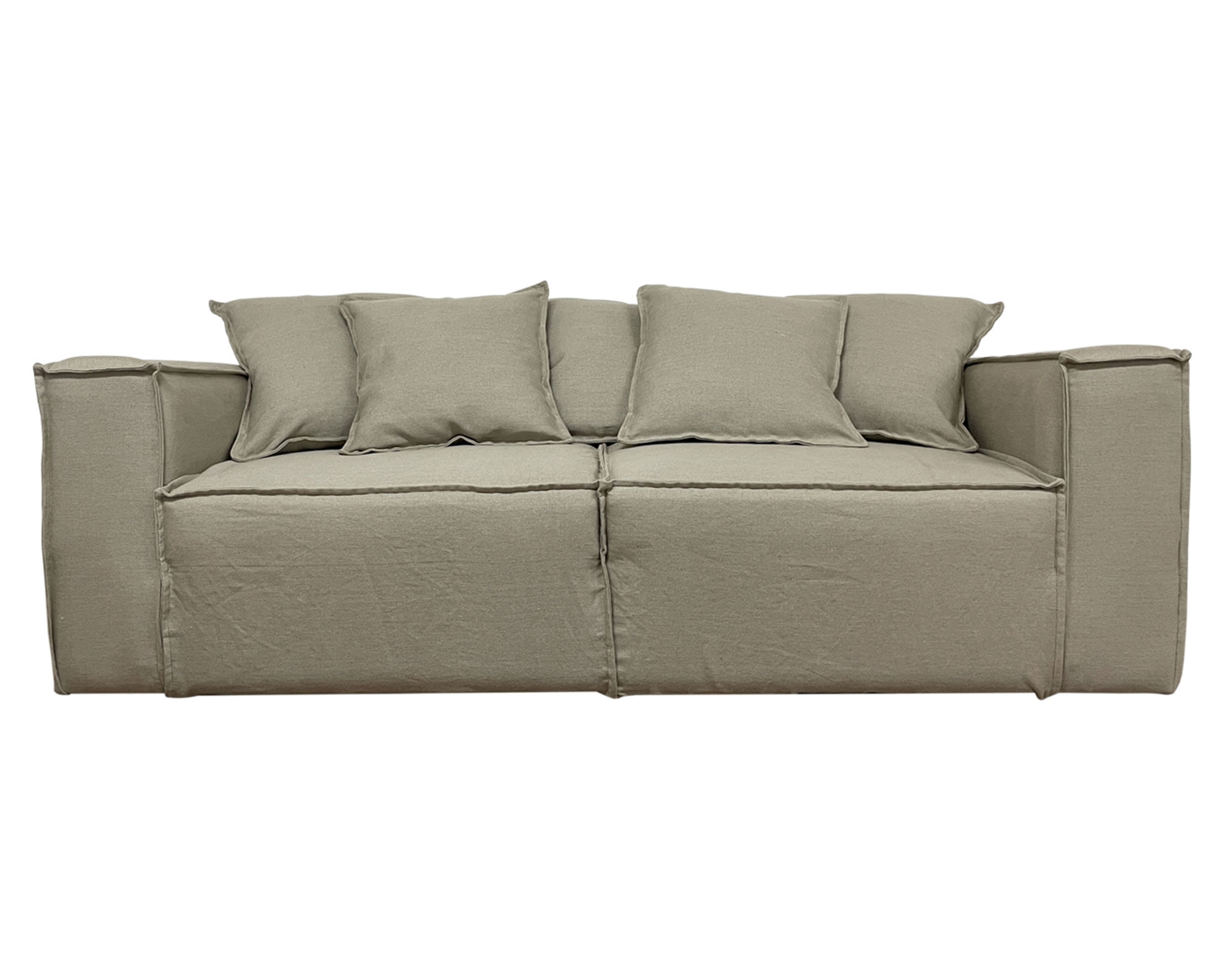 Sofás Home Sofá 3 cuerpos Enco chenille beige