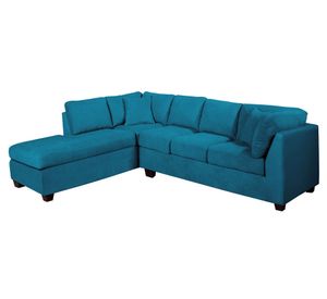 Sofá seccional izquierdo 5 cuerpos Padua turquesa