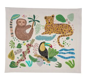 Individual Jungla crudo impermeable 42x36 cm 4 un.