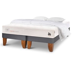 Cama europea 2 plazas Cocopedic + almohadas + plumón Cic.