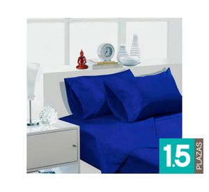 Juego de sábanas 1.5 plazas 144 Hilos azul