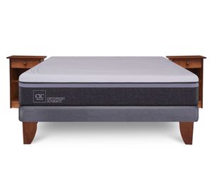 Cama europea 2 plazas Ortopedic advance + veladores New Dublin Cic