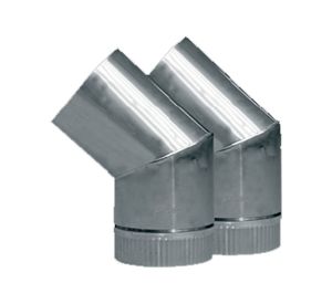 Codo Pareja 135° 6'' inox Amesti