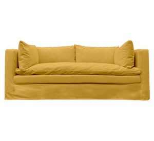 Sofá 3 Cuerpos Puelo Lino azafrán