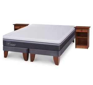 Cama europea 2 plazas Ortopedic advance base dividida + veladores New Dublin Cic
