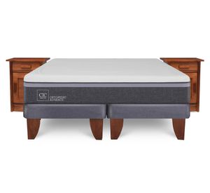 Cama europea King Ortopedic advance + veladores Milán Cic.