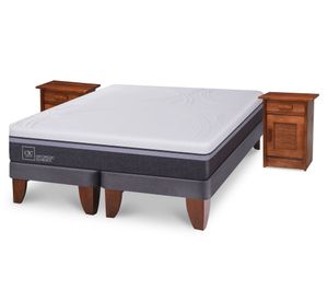Cama europea King Ortopedic advance + veladores Milán Cic.