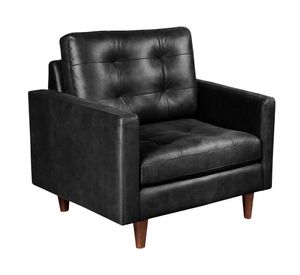 Sofá Nápoles cuero negro Latam Home