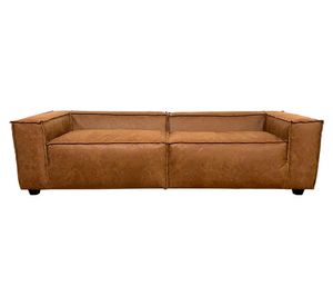 Sofa 3 cuerpos enco cuero reconstituido color camel