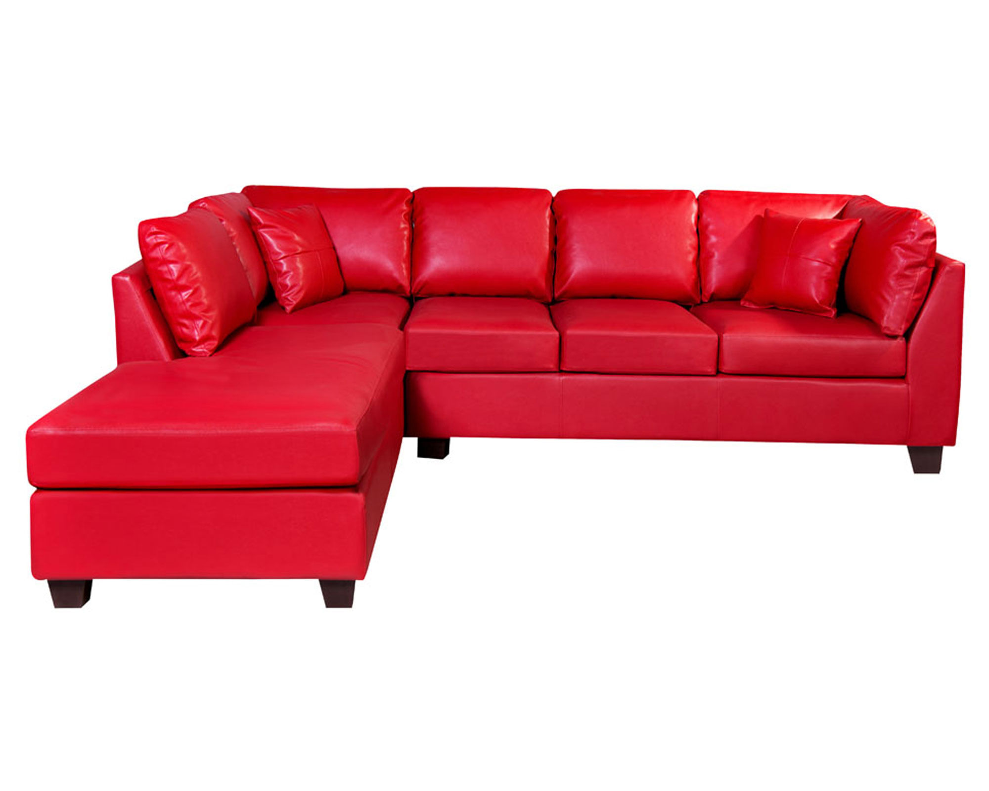 Latam Home Sofá seccional izquierdo 5 cuerpos Padua rojo