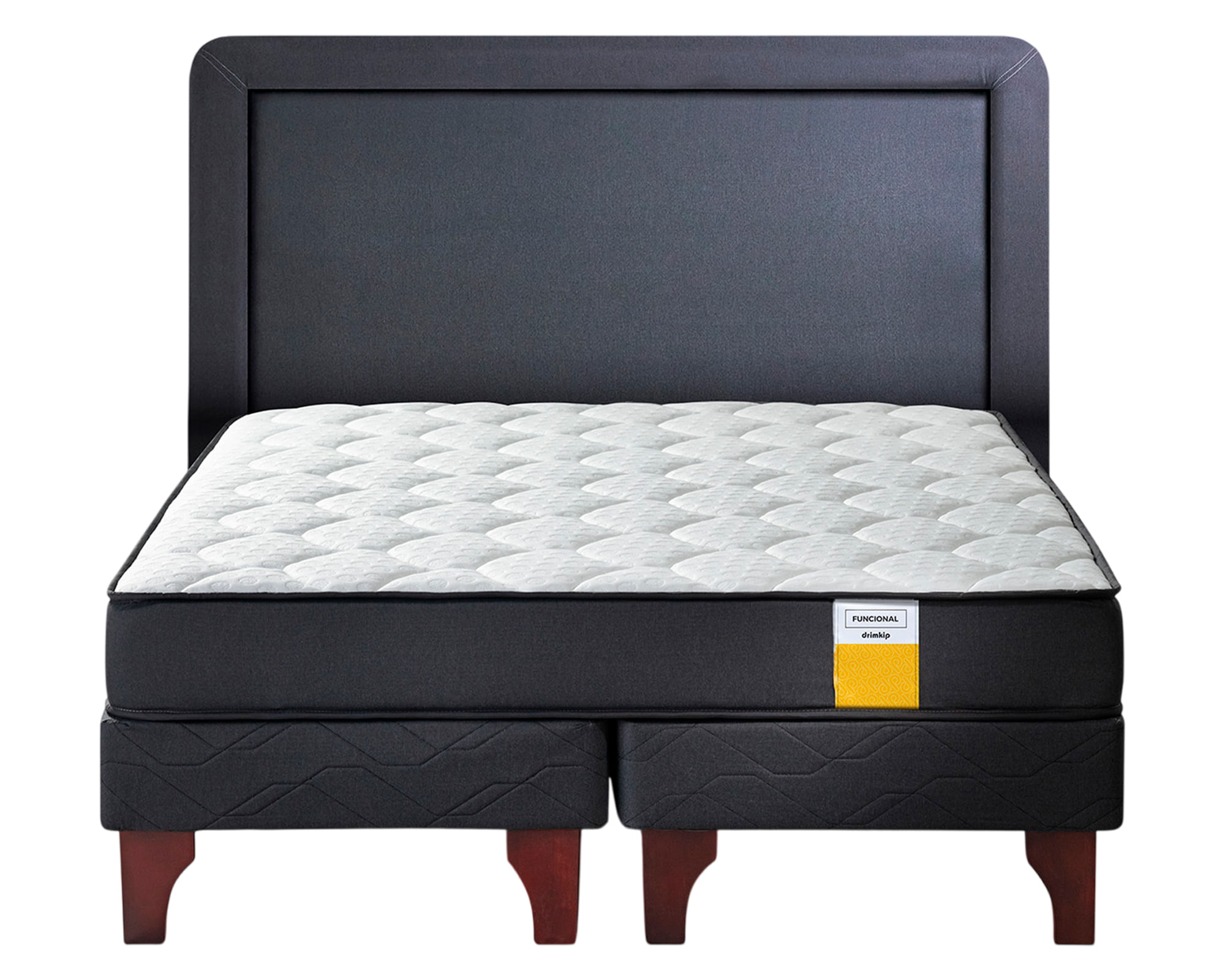 Drimkip Cama europea Funcional king base dividida + respaldo