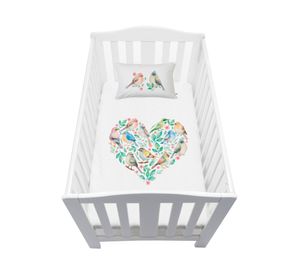 Cubreplumón pack P&P Pajaritos blanco