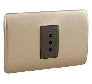 Toma corriente simple iridium bronceado Schneider