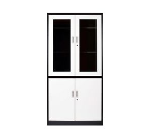 Armario 4 puertas blanco/negro Maletek