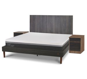 Cama europea curve 2 plazas Ortopedic Advance + Set Espresso Cic