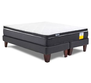 Cama europea funcional 2 plazas plus base dividida + topper