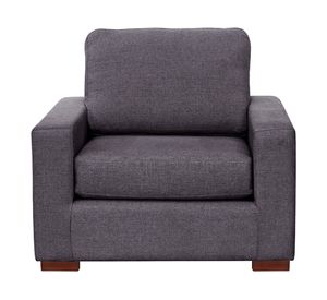 Sofá lino 1 cuerpo Livorno gris oscuro