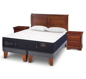 Cama europea king Premium + set Miro + almohadas Cic