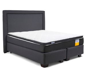 Cama americana funcional King base dividida + respaldo + topper