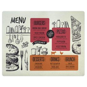 Individual 32x42 cm Novotela Menu gourmet Via Deco.