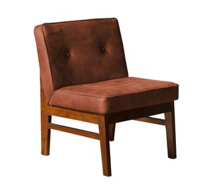 Sitial cuero 1 cuerpo Colonia café