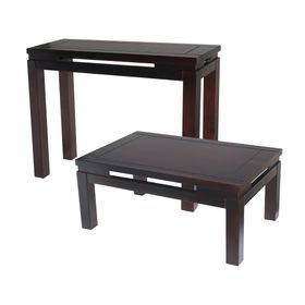 Mesa centro + Arrimo Martina chocolate