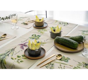 Camino mesa impermeable Hierbas 150x36 cm