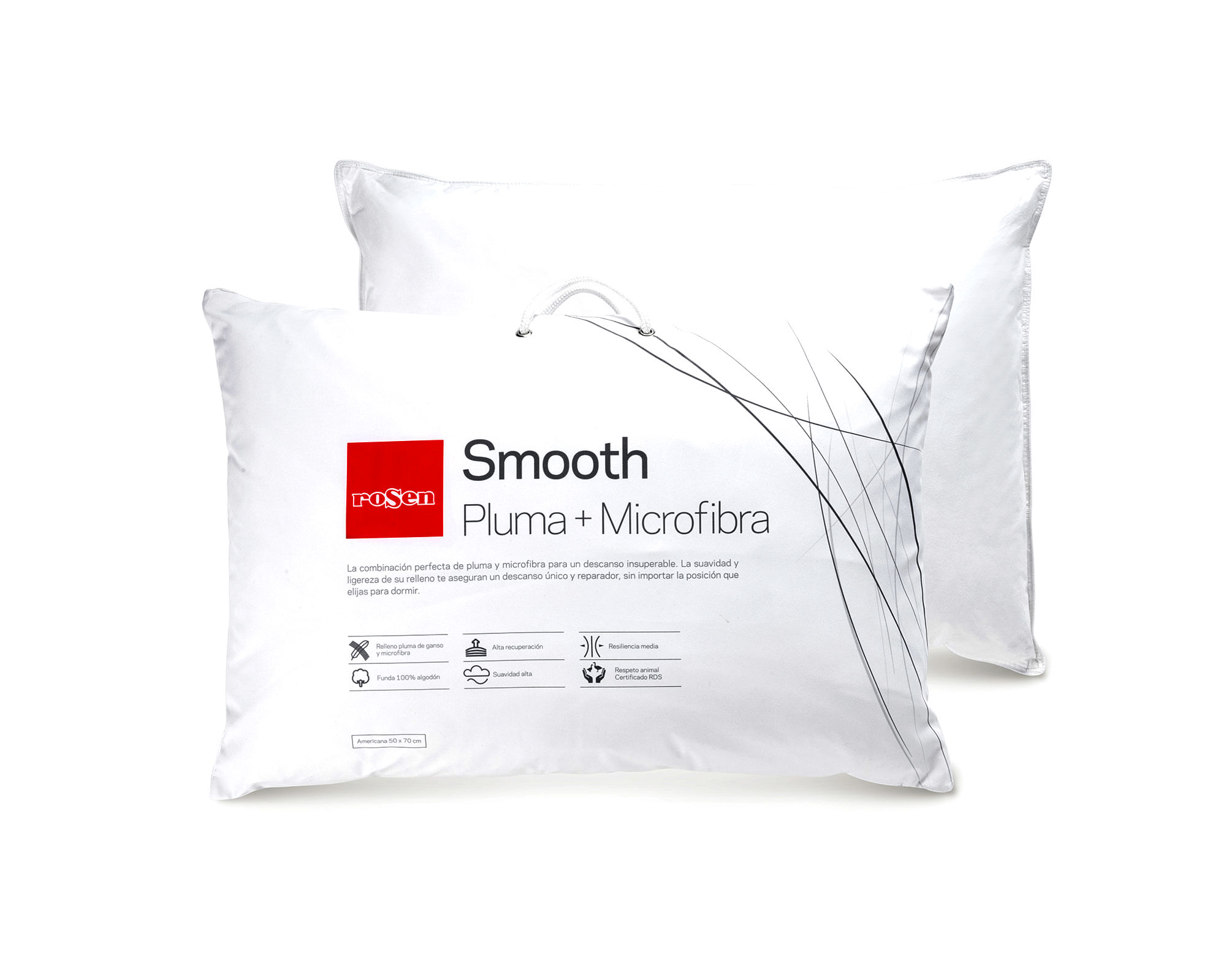 Rosen Almohada americana 50x70 cm Smooth blanco
