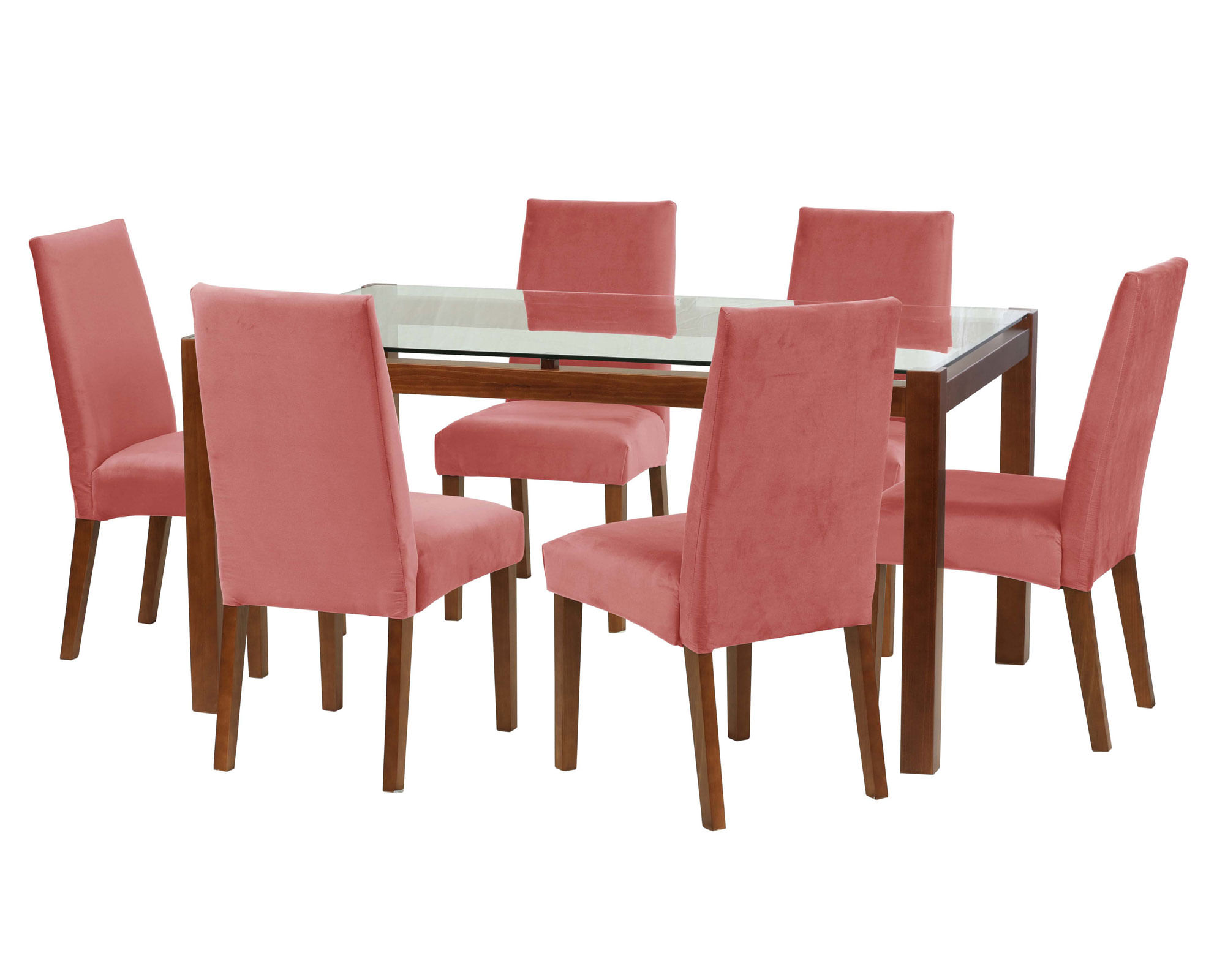 Comedor 6 sillas Barcelona rosado Latam Home
