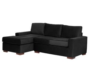 Sofá seccional 3 cuerpos Livorno negro