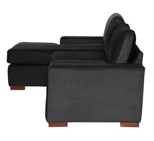Sofá seccional 3 cuerpos Livorno negro