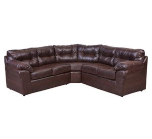 Sofá modular 5 cuerpos Roma cobre ecocuero PU café oscuro