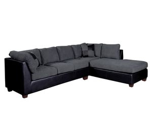 Sofá seccional derecho 5 cuerpos PU Padua gris