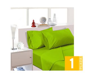 Juego de sábanas 1 plaza 144 Hilos verde