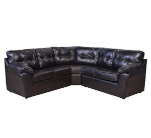 Sofá modular 5 cuerpos Roma ecocuero PU negro