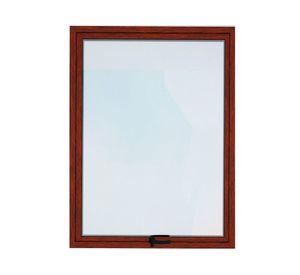 Ventana Aluminio 70x100 cm Termopanel Proyectante Madera Mundo Glass