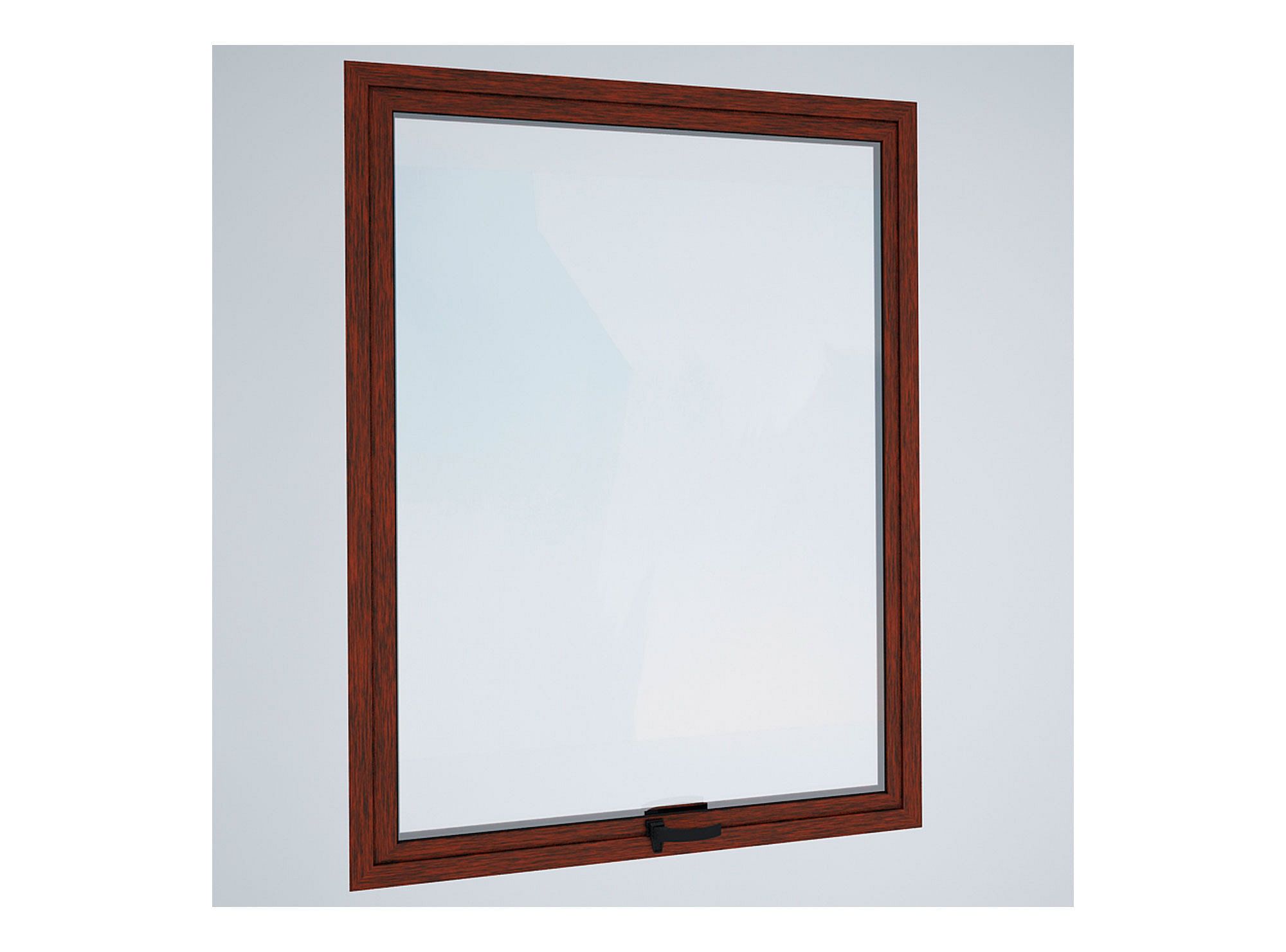 Ventana Aluminio 60x100 cm Termopanel Proyectante Madera Mundo Glass