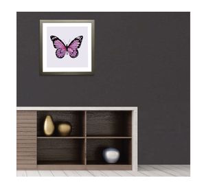 Cuadro 50x50 cm mariposa rosado claro Ronda