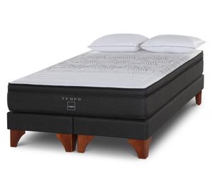 Box spring king Tempo patas + almohadas Rosen
