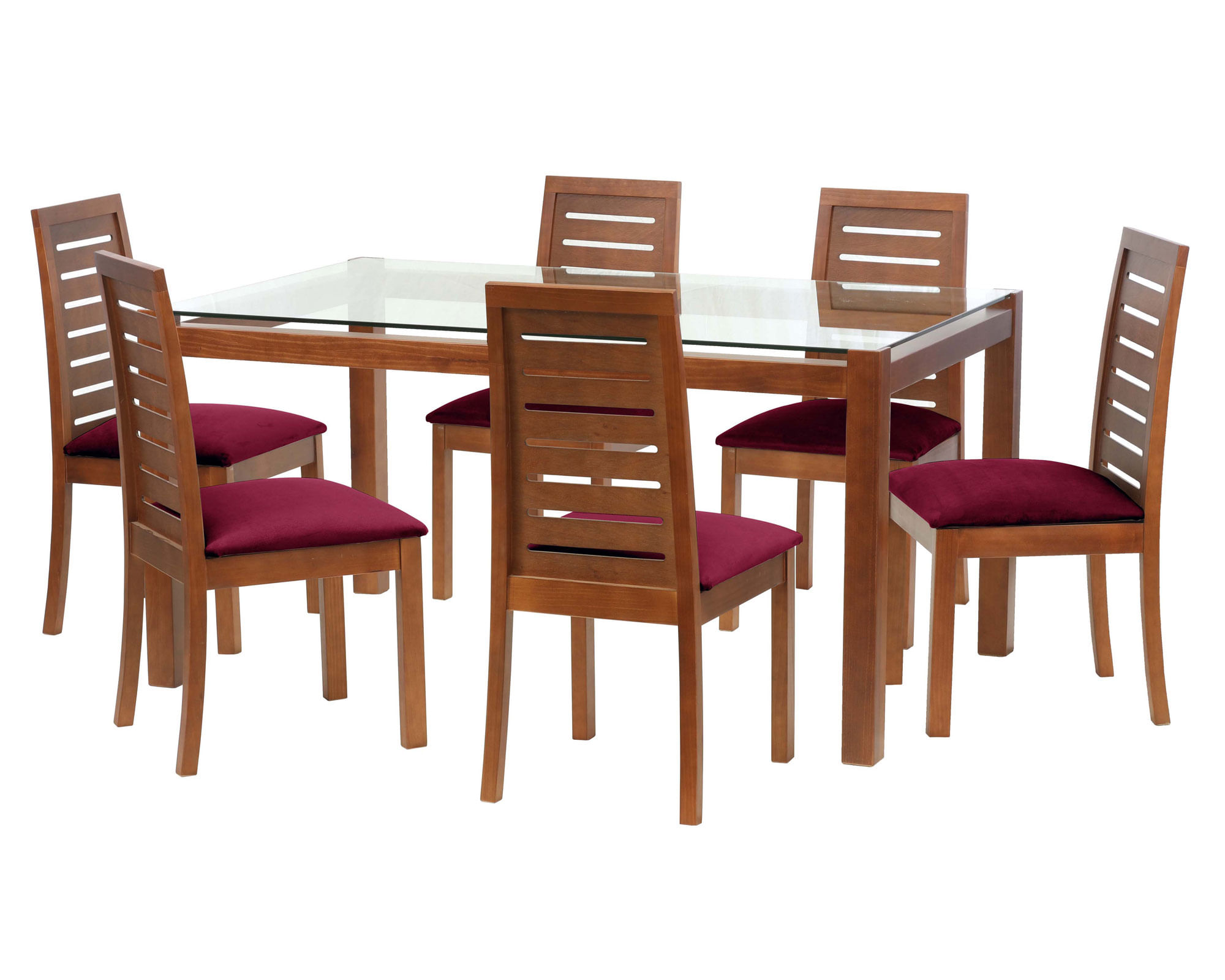 Comedor 6 sillas Barcelona burdeo Latam Home