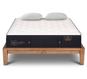 Cama europea Oak King Premium + 2 almohadas viscoelásticas Cic