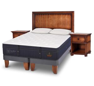 Cama europea 2 plazas Grand Premium dividida + set Monterrey + almohadas Cic