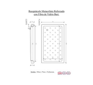 Receptáculo Antonia blanco 70x100 cm