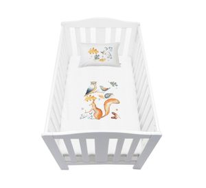 Cubreplumón cuna Forest blanco