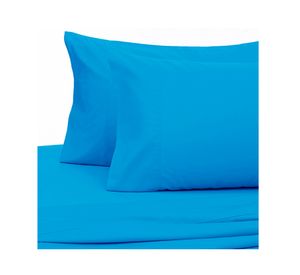 Juego de sábanas 1 plaza 144 Hilos azul