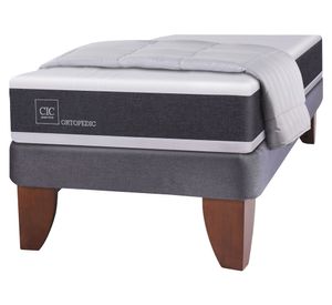 Cama Europea 1.5 plazas Ortopedic + plumón Cic