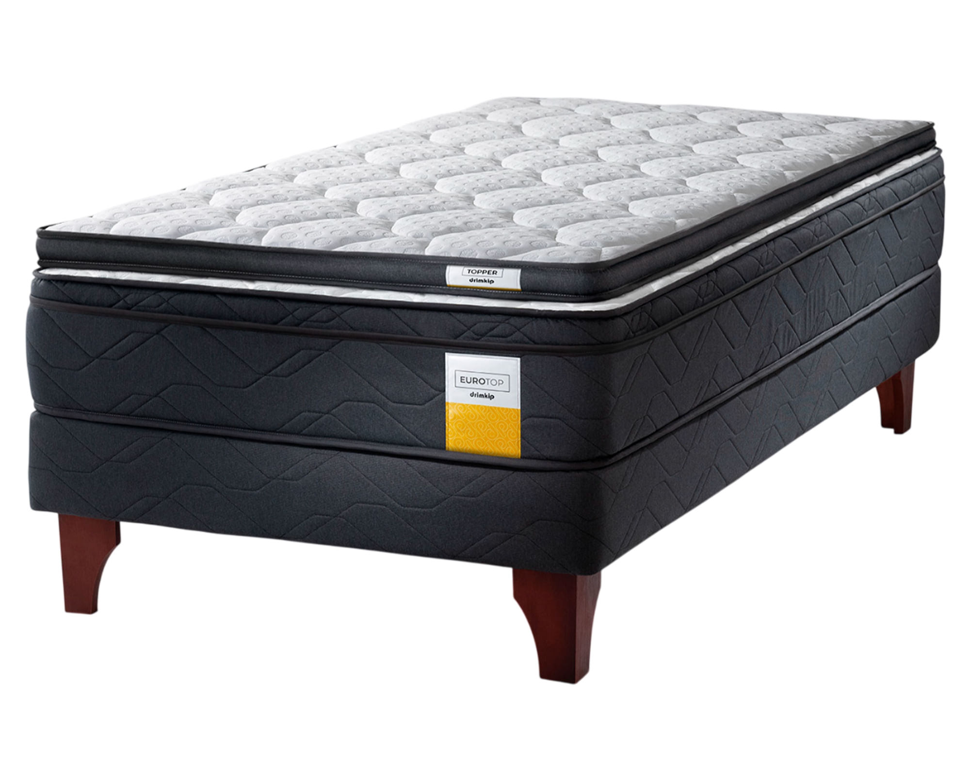 Drimkip Cama europea Eurotop 1 plaza + topper