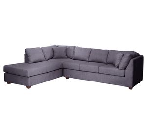 Sofá seccional izquierdo 5 cuerpos Padua gris oscuro