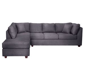 Sofá seccional izquierdo 5 cuerpos Padua gris oscuro