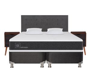 Box spring king Ortopedic B5 + set Éufrates/ Niger + almohadas viscoelásticas Cic